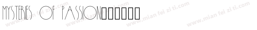 Mysteries of Passion字体转换